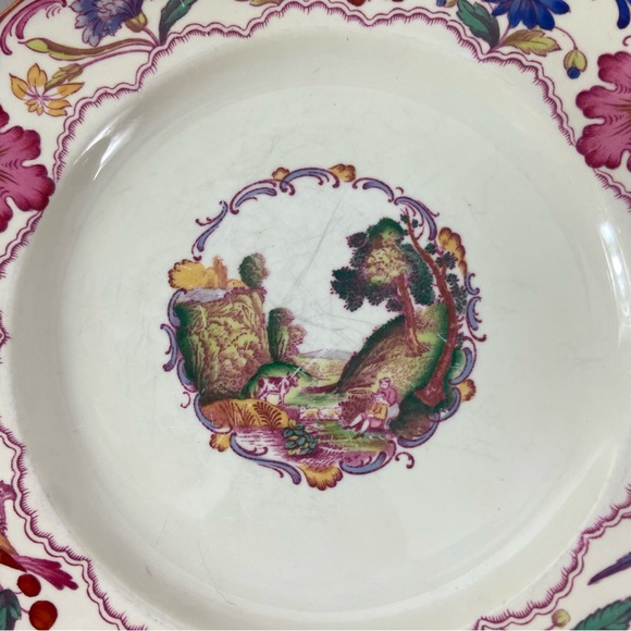 Spode Gobelin fine China floral bird cottage dinner plates. 7 available. 10.5” - Picture 6 of 8